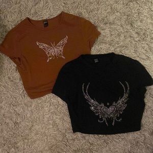 TWO PACK of cropped y2k shirts